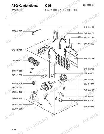 Взрыв-схема стиральной машины Matura MATURA 9201 A - Схема узла Electrical equipment